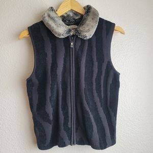 Haley Reserve Vest Faux Collar Full Zip Size M